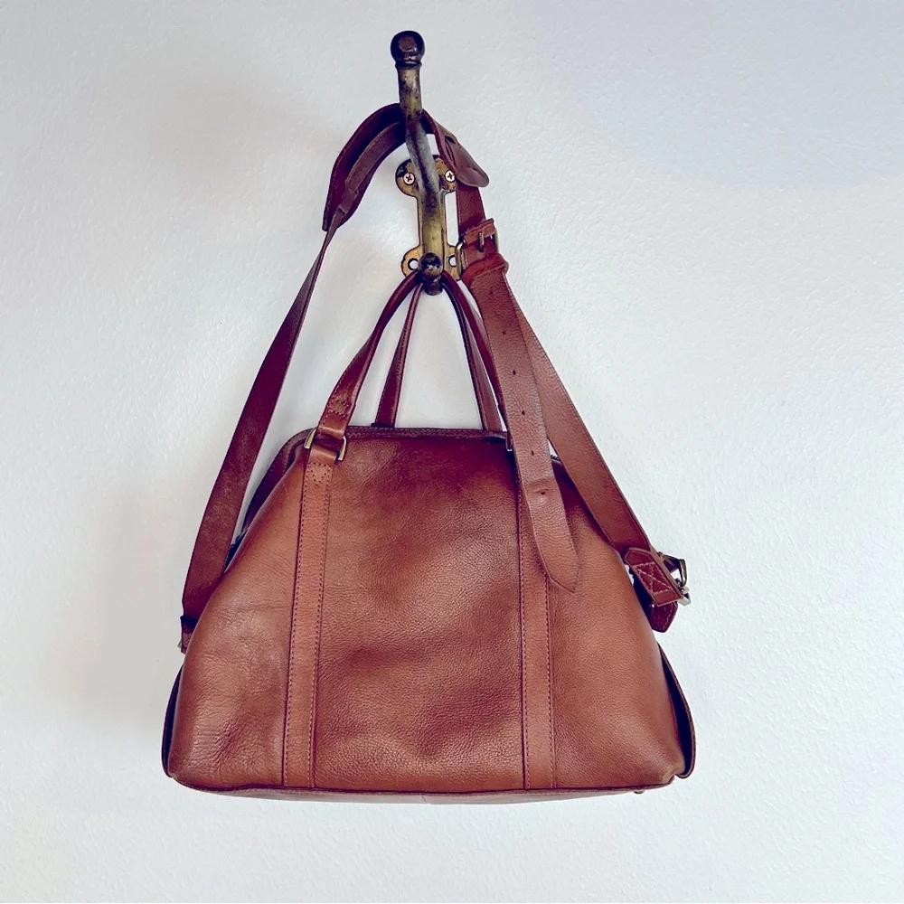 Madewell Cognac Leather Crossbody Shoulder Purse - Picture 13 of 17